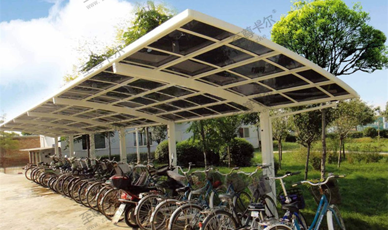 小區自行車車棚用料都有哪些？自行車車棚圖片給您做參考